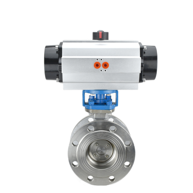 三偏心气动硬密封法兰蝶阀