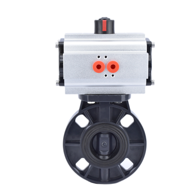 UPVC气动塑料蝶阀